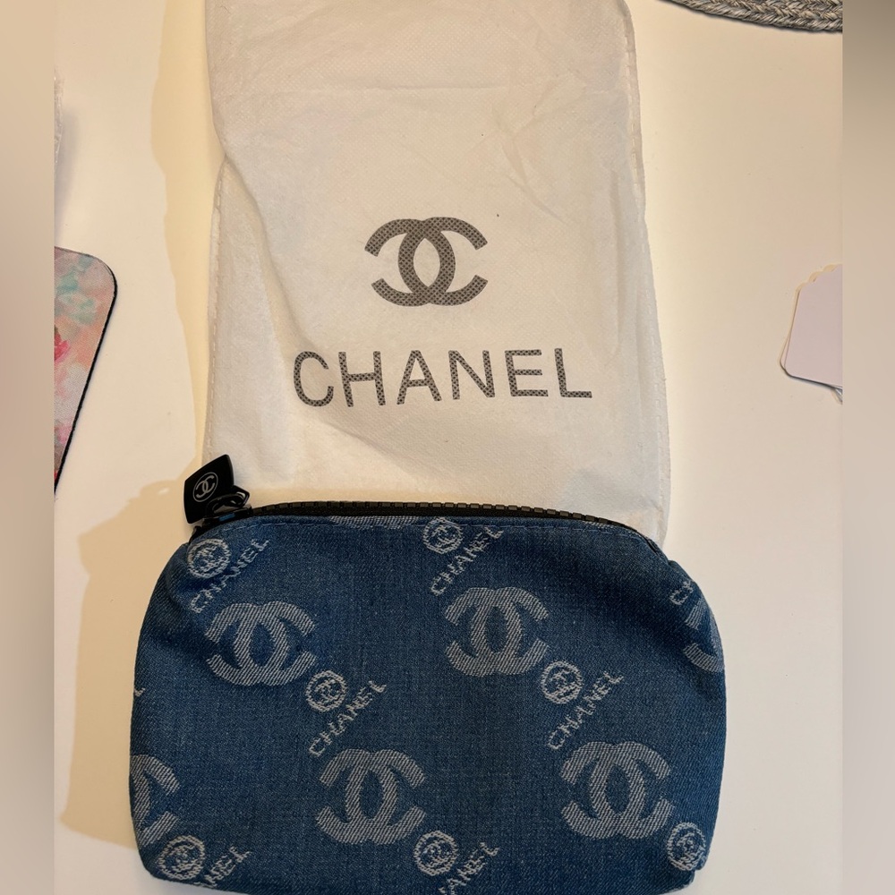 Chanel Denim Makeup Bag NEW